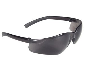 Safety Glasses, Body Armor 2100 Series, Smoke Frame, Smoke Lens - Latex, Supported